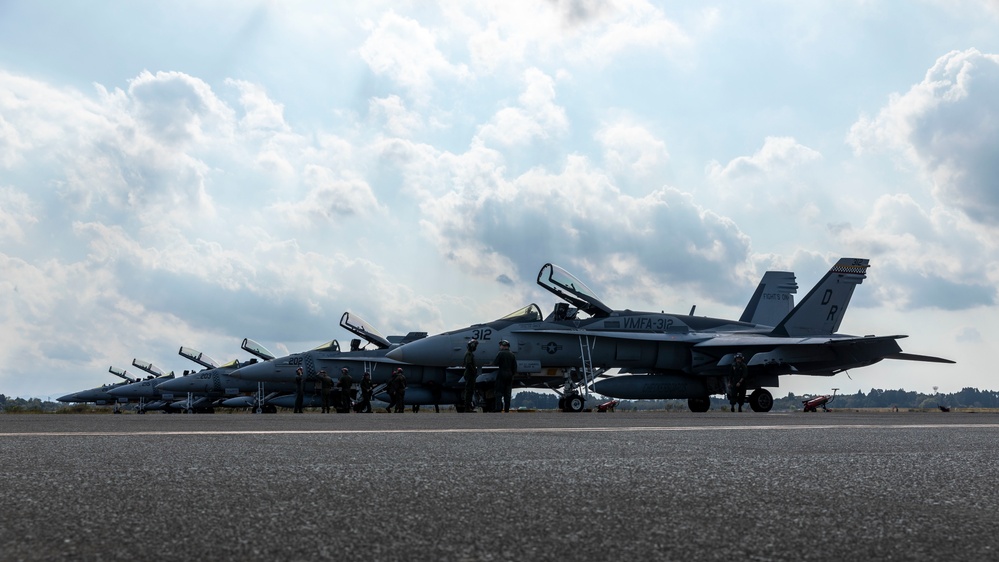 VMFA-312 Hornets Arrive in Nyutabaru