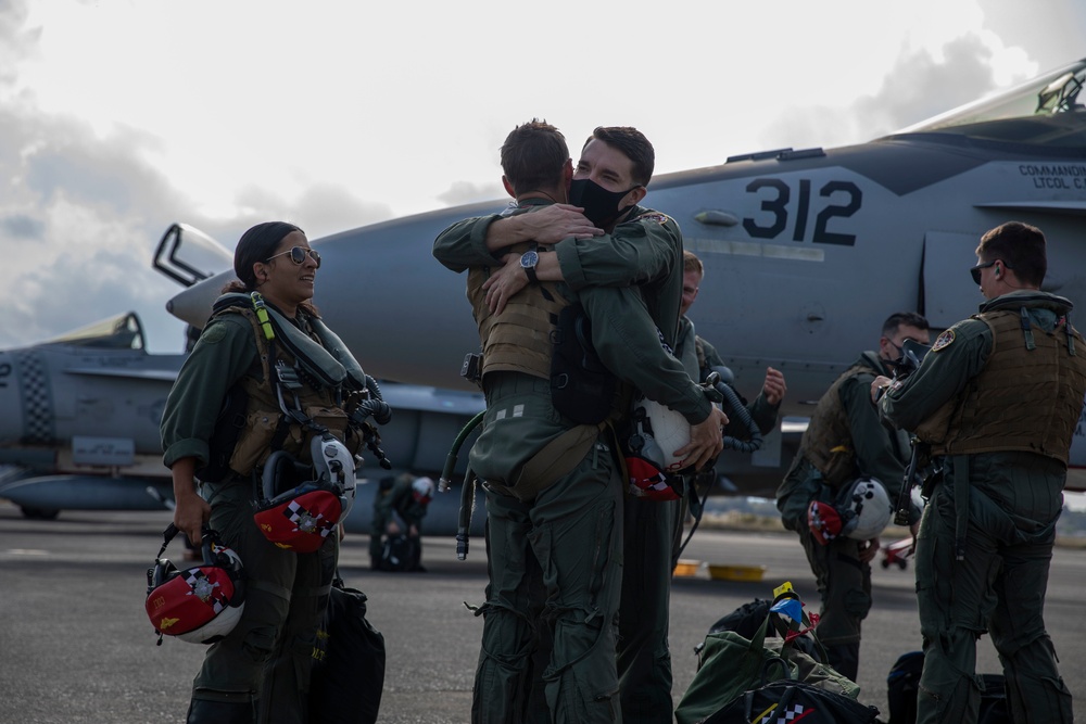 VMFA-312 Hornets Arrive in Nyutabaru