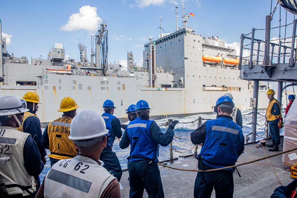 USS Chancellorsville Conducts a Replenishment-at-sea