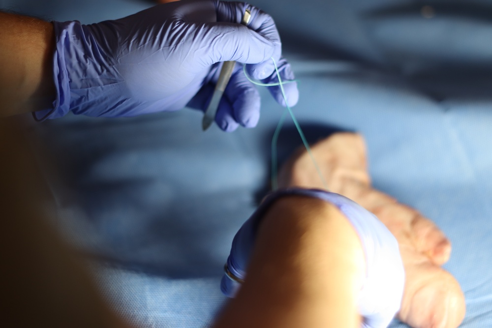 394th Field Hospital Soldiers Practice Suturing