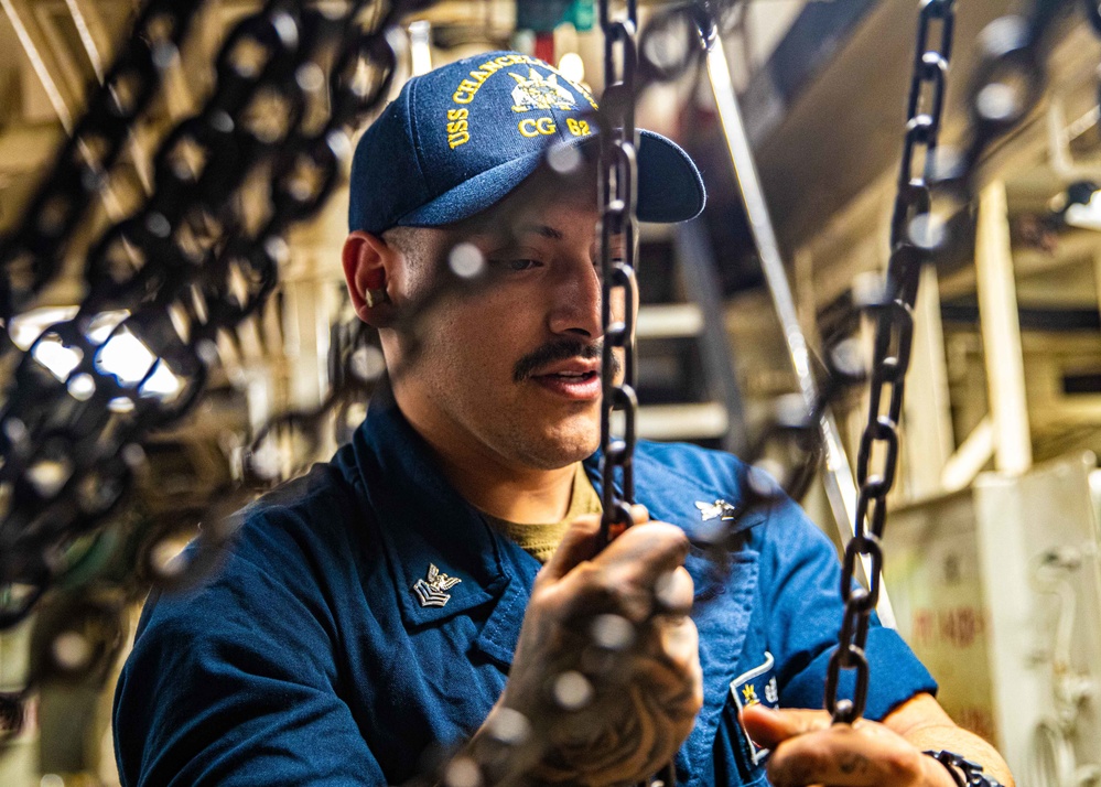 USS Chancellorsville Conducts Routine Engineering Operations