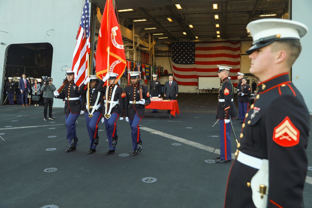 Secretary of the Navy takes part in Marine Corps birthday celebration