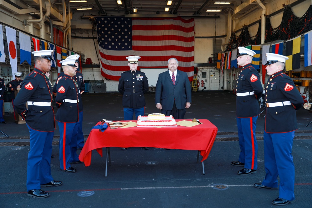 Secretary of the Navy takes part in Marine Corps birthday celebration