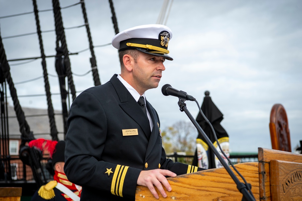 USS Constitution conducted a 21-gun salute in honor of Veteran's Day