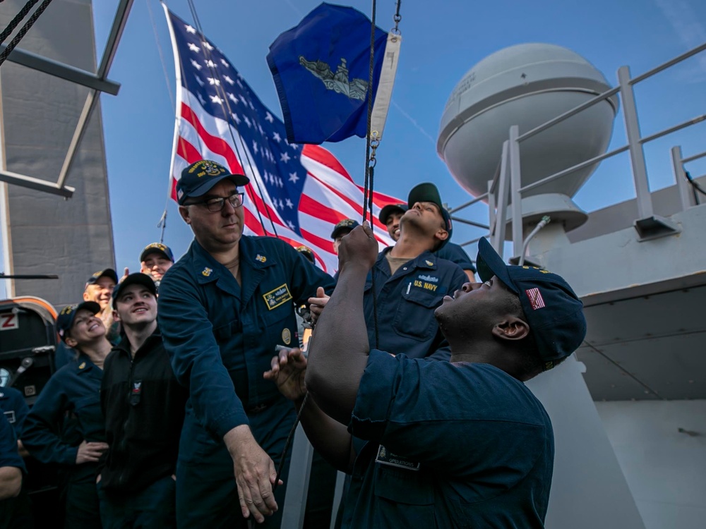 USS Delbert D. Black (DDG 119) Flies Enlisted Surface Warfare Specialist Pennant