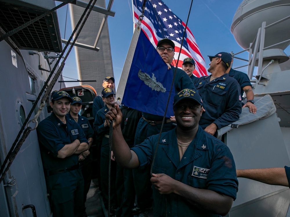 USS Delbert D. Black (DDG 119) Flies Enlisted Surface Warfare Specialist Pennant