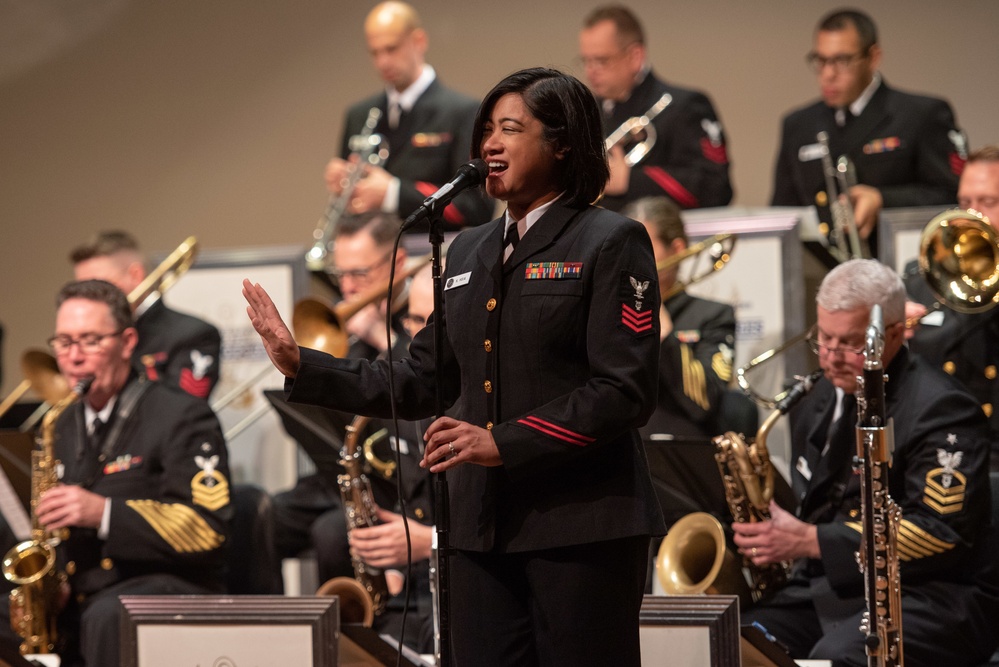 The U.S. Navy Band Commodores perform at Prairie View A&amp;M University.