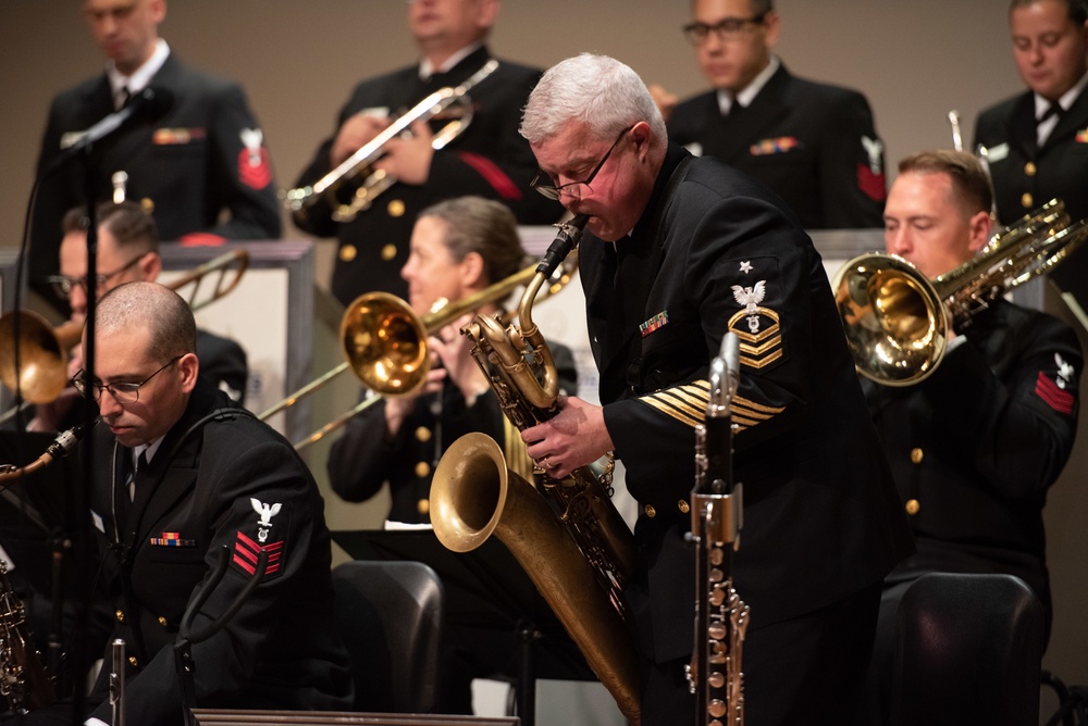 The U.S. Navy Band Commodores perform at Prairie View A&amp;M University.