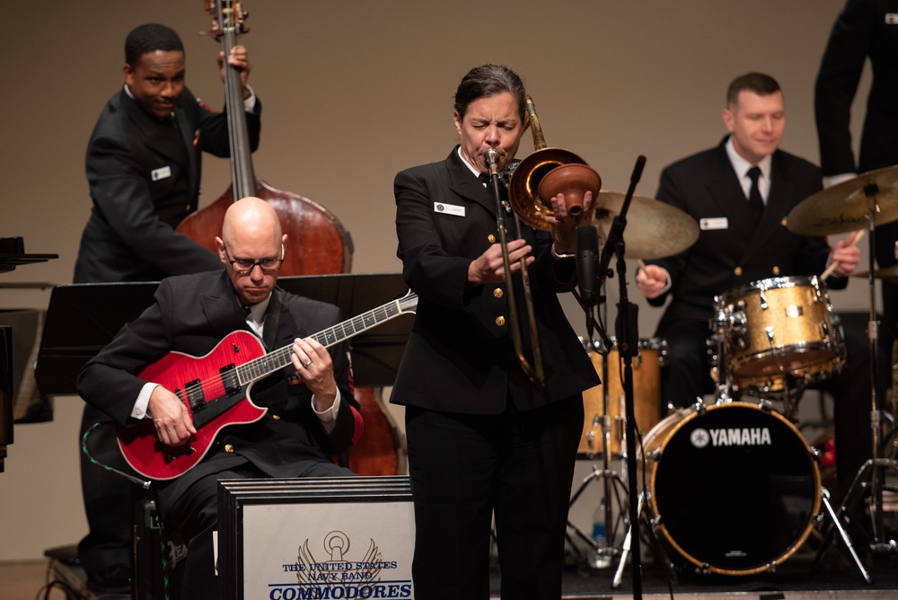 The U.S. Navy Band Commodores perform at Prairie View A&amp;M University.