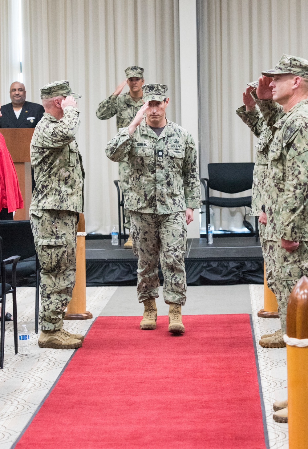Navy Explosive Ordnance Mobile Unit Two Holds Change of Command Ceremony