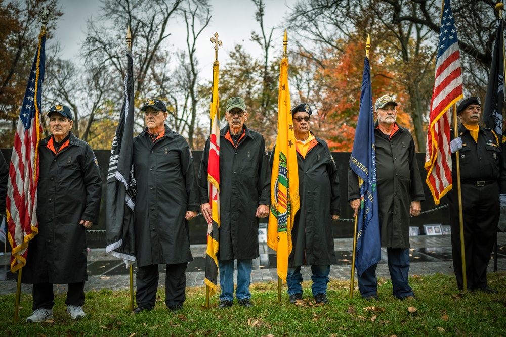 SECDEF Attends Veterans Day Observance at the Vietnam Veterans Memorial