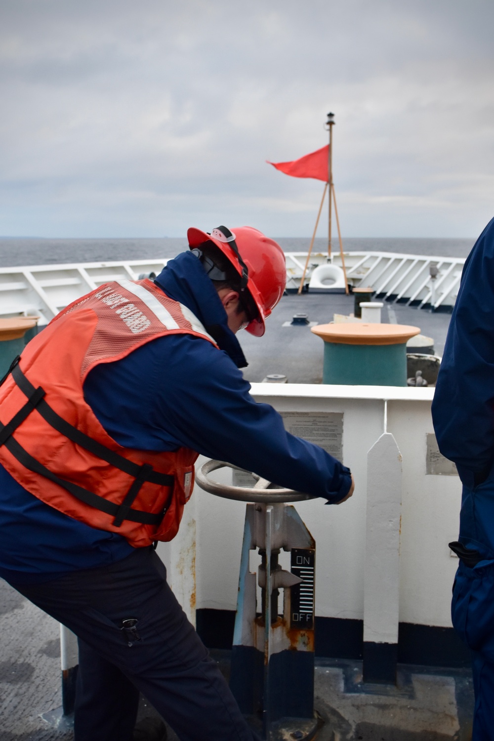 USCGC Hamilton anchors off the coast of Tallinn, Estonia to prepare for underway engagements