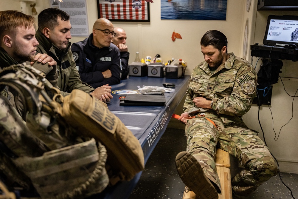 USCGC Hamilton conducts at sea engagements with Estonia while in the Baltic Sea