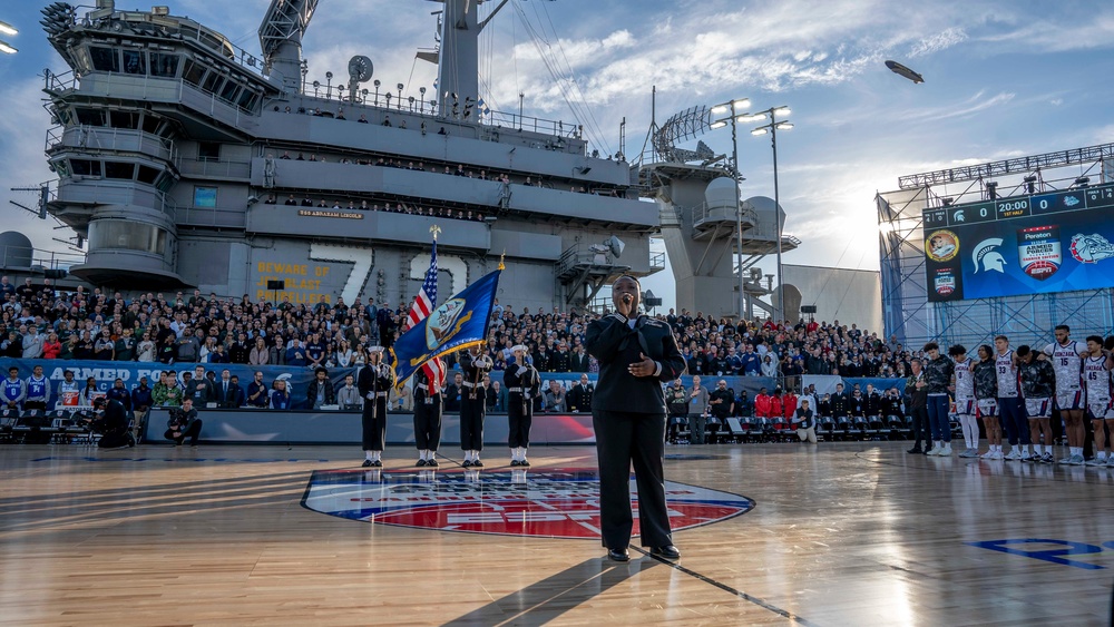 Abraham Lincoln hosts the 2022 ESPN Armed Forces Classic - Carrier Edition