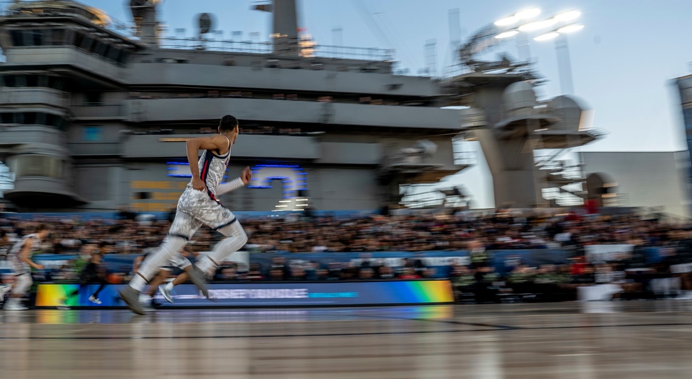 Abraham Lincoln hosts the 2022 ESPN Armed Forces Classic - Carrier Edition