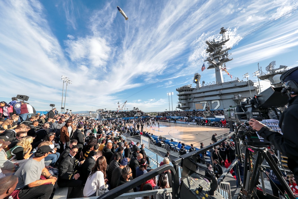 Abraham Lincoln hosts the 2022 ESPN Armed Forces Classic - Carrier Edition
