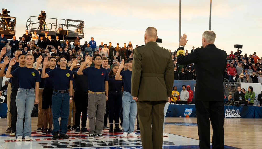 Abraham Lincoln hosts the 2022 ESPN Armed Forces Classic - Carrier Edition