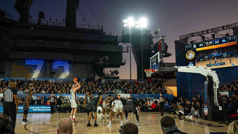 Abraham Lincoln hosts the 2022 ESPN Armed Forces Classic - Carrier Edition