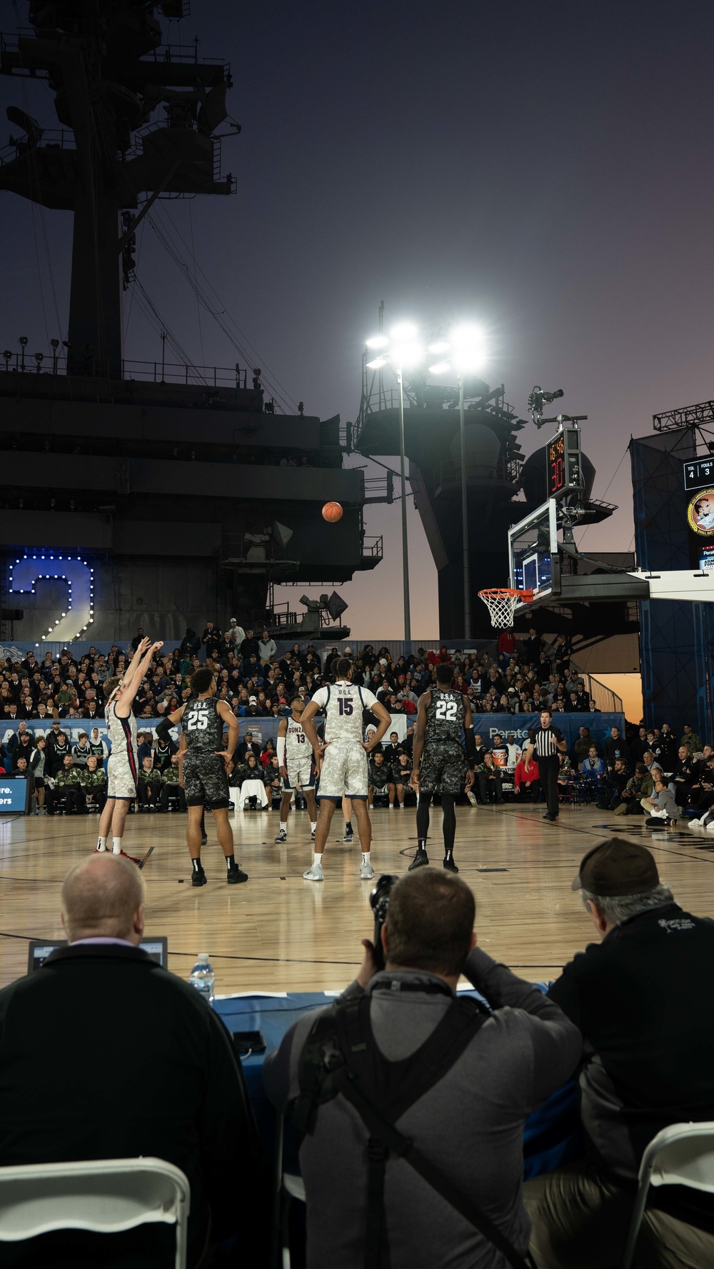 Abraham Lincoln hosts the 2022 ESPN Armed Forces Classic - Carrier Edition