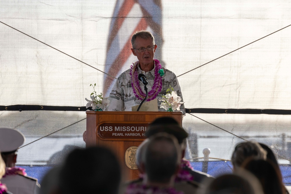 USS Missouri Memorial Association Hosts Veteran's Day Sunset Ceremony