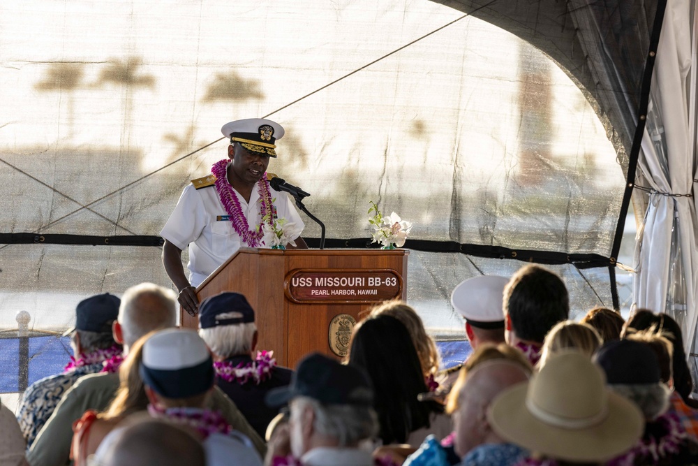 USS Missouri Memorial Association Hosts Veteran's Day Sunset Ceremony