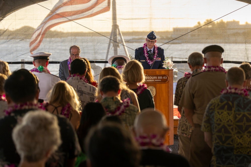 USS Missouri Memorial Association Hosts Veteran's Day Sunset Ceremony