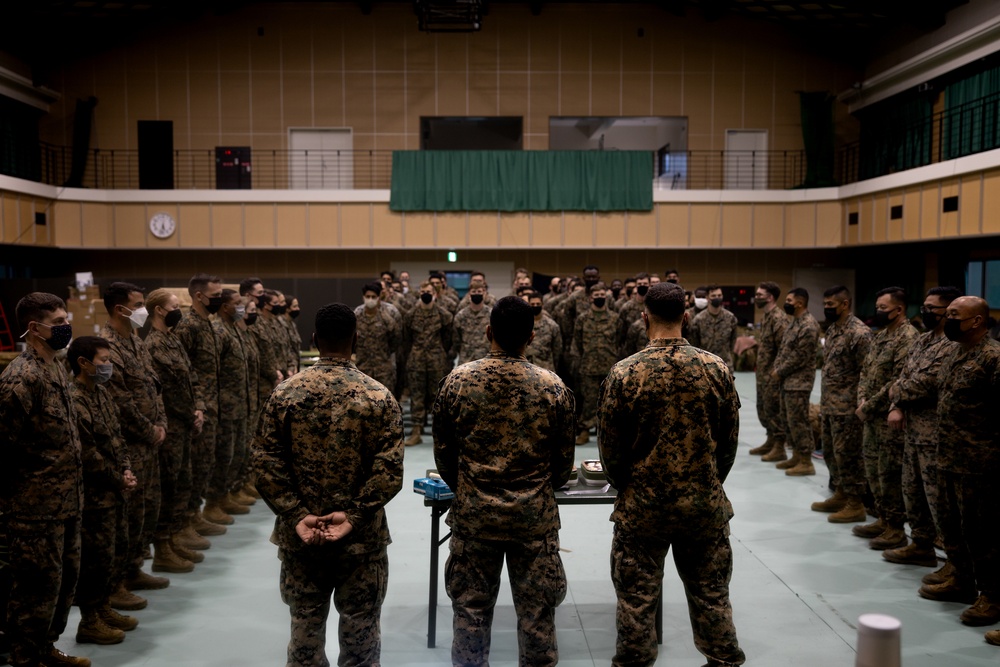 Keen Sword 23: U.S. Marines conduct a cake cutting ceremony for 247th Marine Corps Birthday