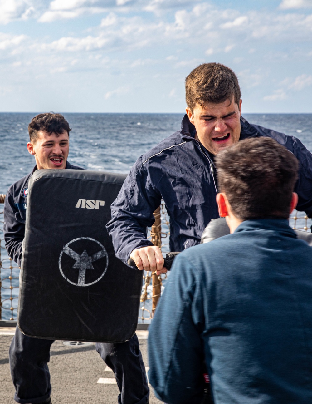 USS Chancellorsville Conducts OC Spray Day