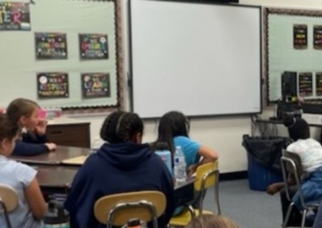 Servicemembers stationed at Naval Medical Leader and Professional Development Command visit local schools on Veterans Day