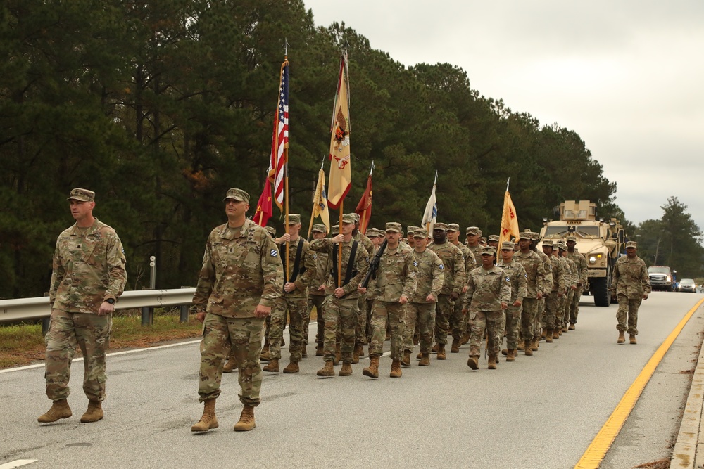 87th Division Sustainment Support Battalion Marches in the 2022 Riceboro Rice Festival