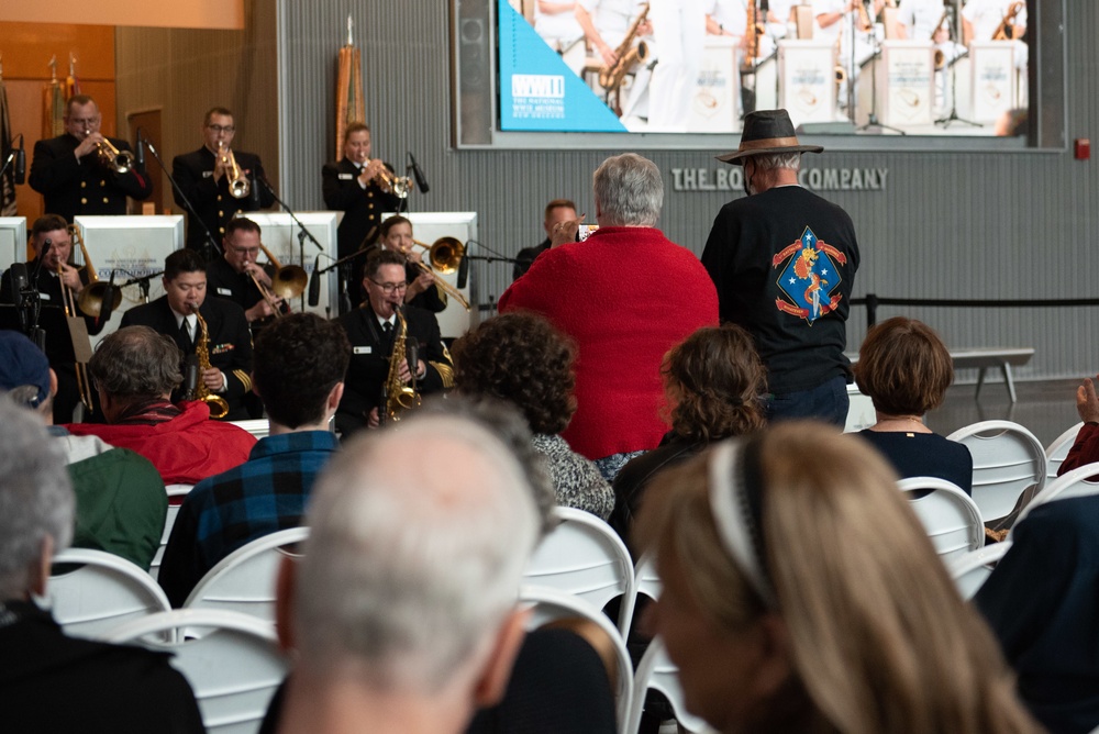 The U.S. Navy Band Commodores perform at The National WWII Museum.