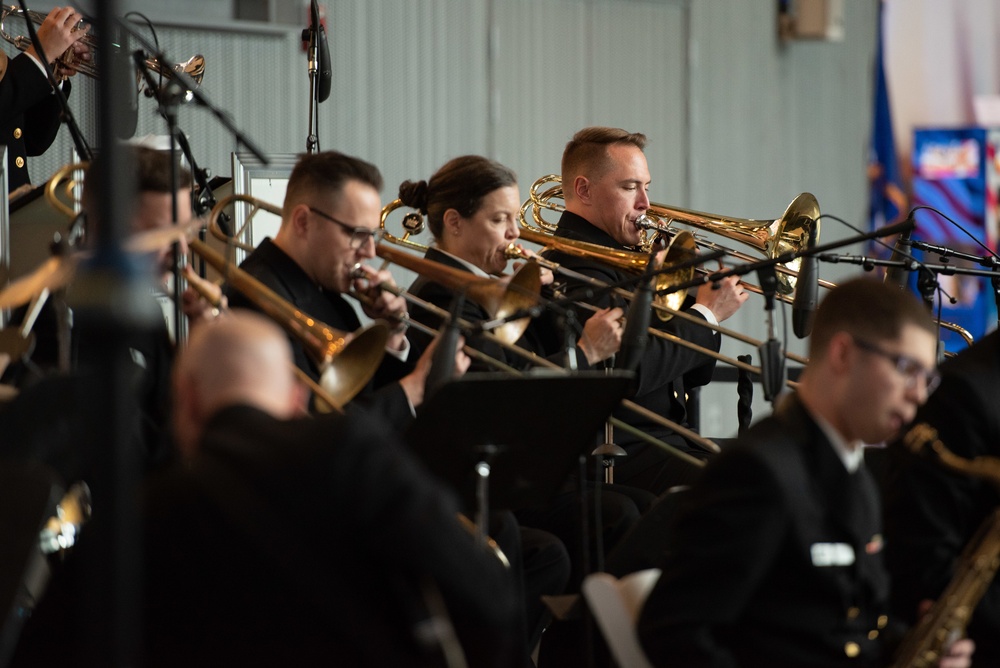 The U.S. Navy Band Commodores perform at The National WWII Museum.