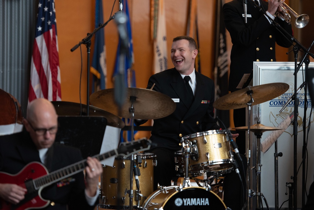 The U.S. Navy Band Commodores perform at The National WWII Museum.