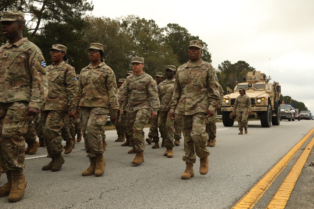 87th Division Sustainment Support Battalion Marches in the 2022 Riceboro Rice Festival