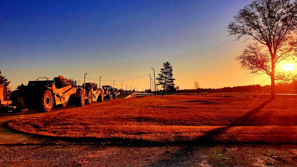 411th Engineer Company equipment deployment by rail movement at Fort McCoy