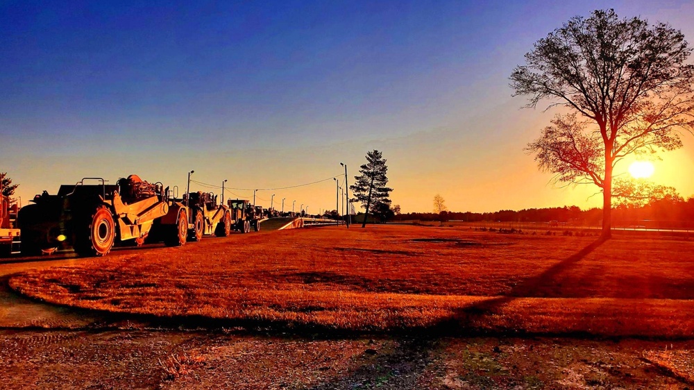 411th Engineer Company equipment deployment by rail movement at Fort McCoy