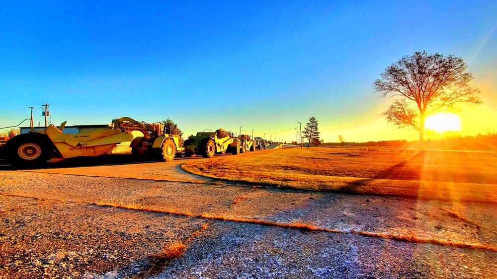 411th Engineer Company equipment deployment by rail movement at Fort McCoy