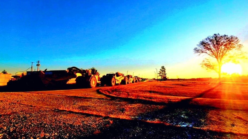 411th Engineer Company equipment deployment by rail movement at Fort McCoy