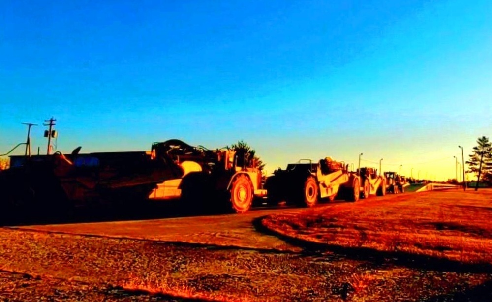 411th Engineer Company equipment deployment by rail movement at Fort McCoy