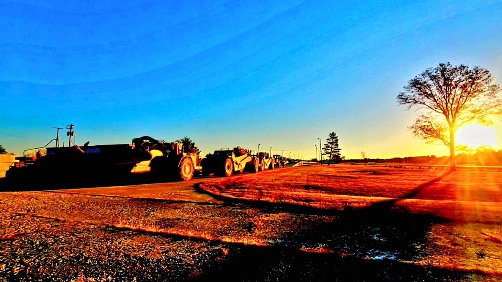 411th Engineer Company equipment deployment by rail movement at Fort McCoy