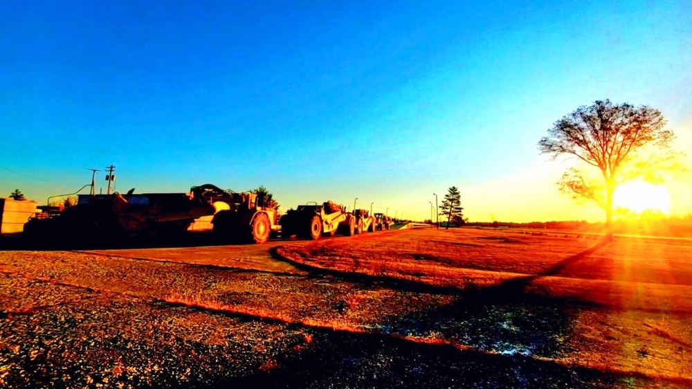 411th Engineer Company equipment deployment by rail movement at Fort McCoy