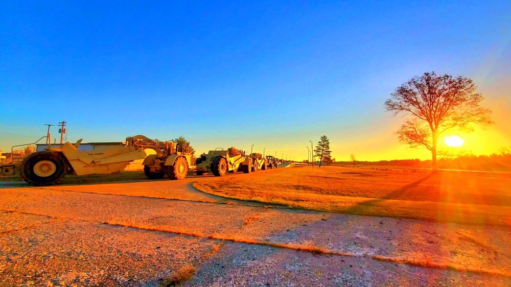 411th Engineer Company equipment deployment by rail movement at Fort McCoy