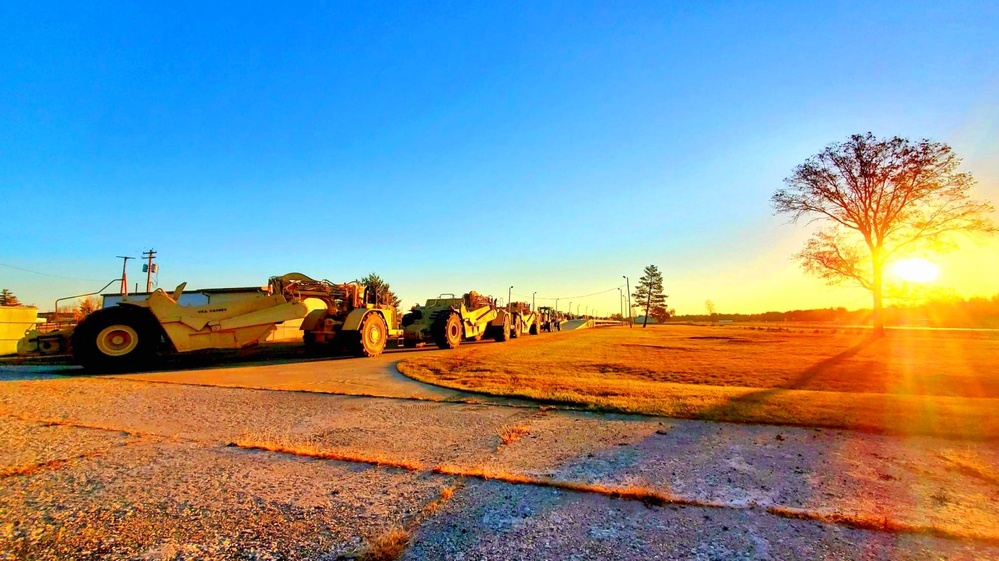 411th Engineer Company equipment deployment by rail movement at Fort McCoy