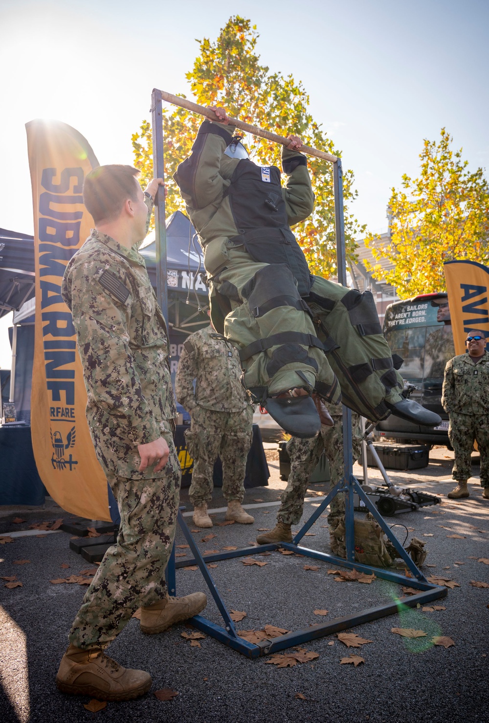 NTAG Philadelphia recruiters set up at the Navy-Notre Dame game