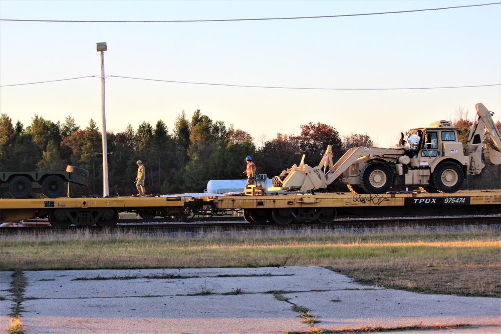 Fort McCoy supports rail movement for Army Reserve’s 411th Engineer Company