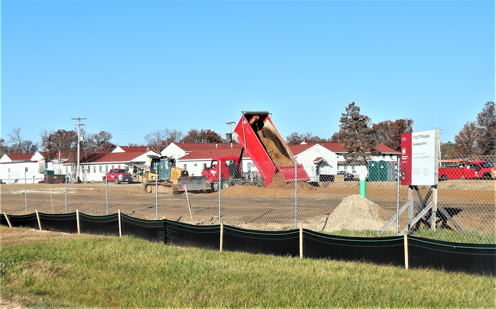 November 2022 construction operations of $11.96 million transient training brigade headquarters at Fort McCoy