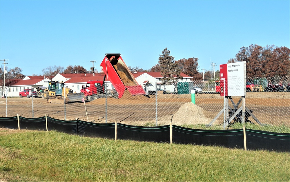 November 2022 construction operations of $11.96 million transient training brigade headquarters at Fort McCoy