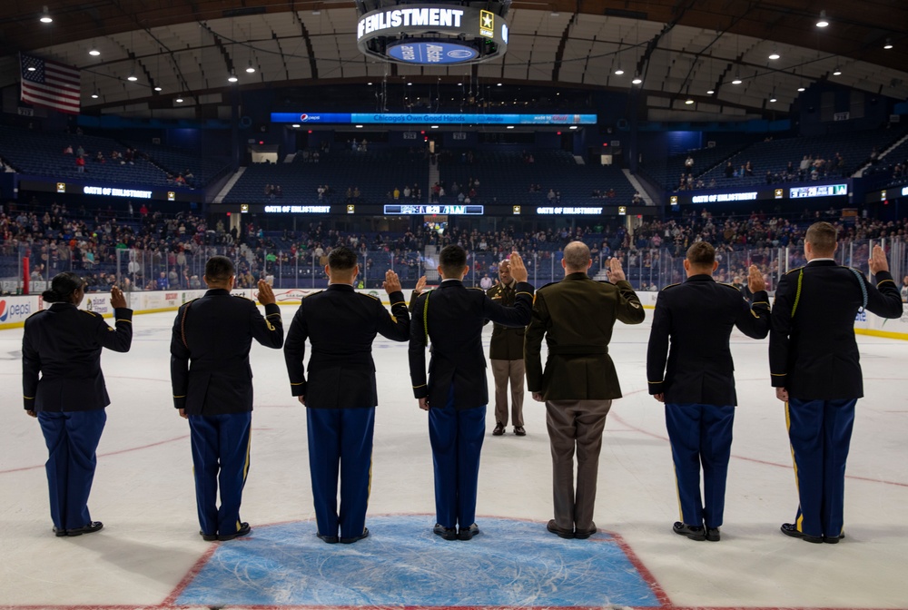 1st Infantry Division attends Salute to Service game