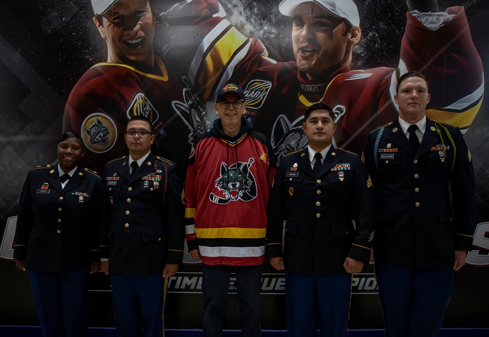 Big Red One Soldiers Reenlist at Chicago Bears Veterans Day game