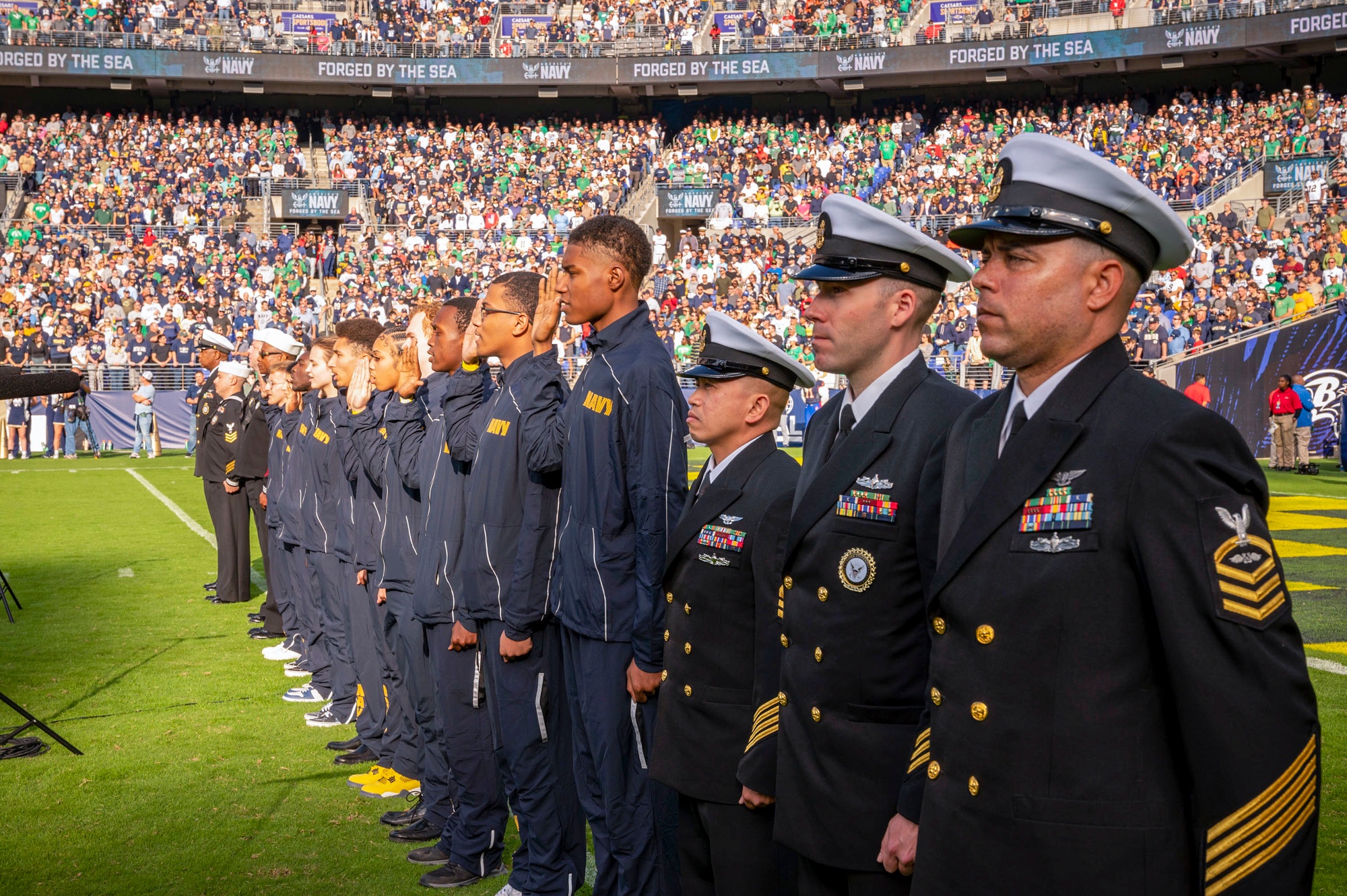 DVIDS - Images - NTAG New England Future Sailors Swear In At Patriots Game  [Image 2 of 3]